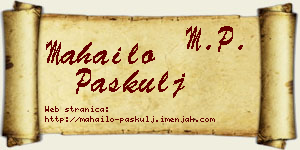 Mahailo Paskulj vizit kartica